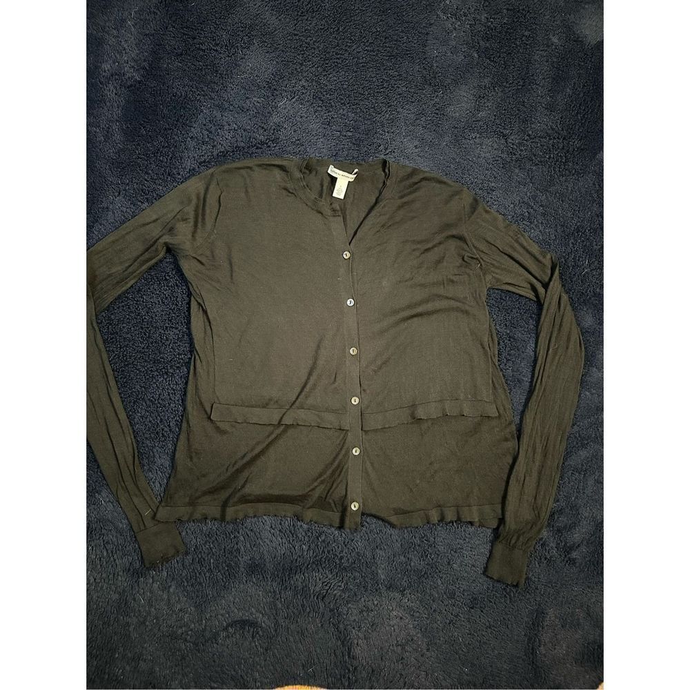Cotton By Autumn Cashmere Button Down Cardigan Style Sweater Womens Large B24